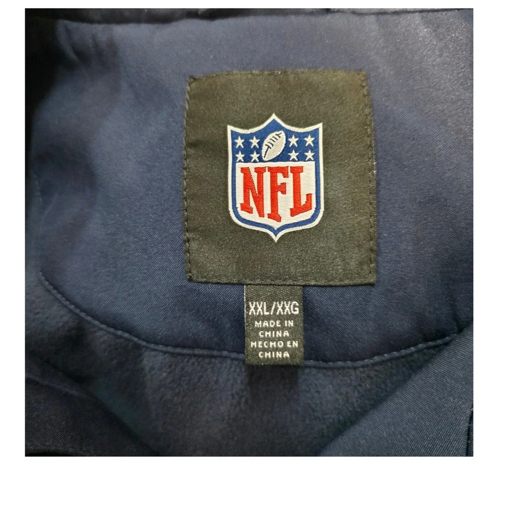 NFL Seattle Seahawks Mens XXL Navy Blue Softshell Full Zip Fleece Jacket Logo
